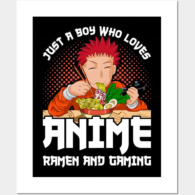 Gamer Otaku Boy Japanimation Anime Wall Art by shirtsyoulike